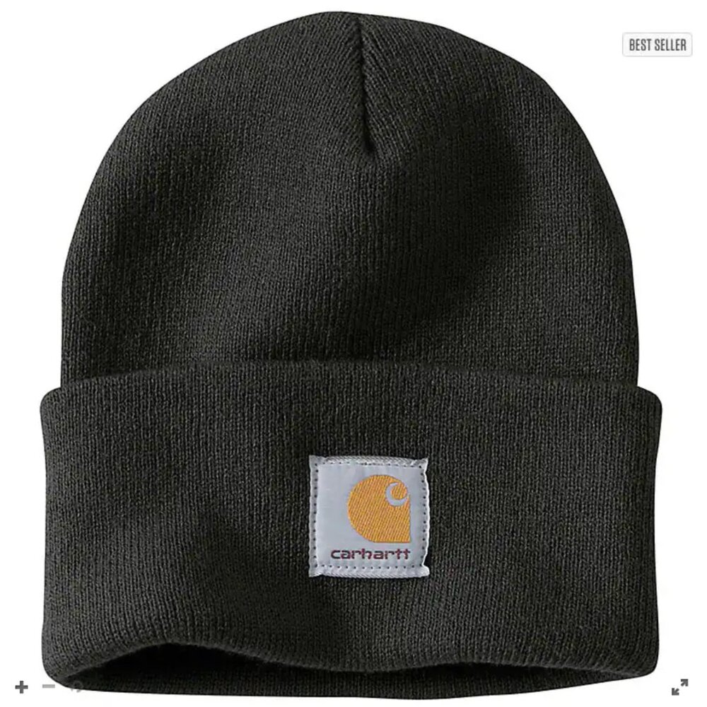 Black Carhartt Beanie Winter Hat
